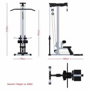 ATX® Estación de poleas alta y baja 720 - Carga con discos 30 mm