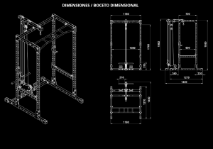 ATX® POWER RACK PRX-510 Altura 195 CM - con estación de poleas LTO-510