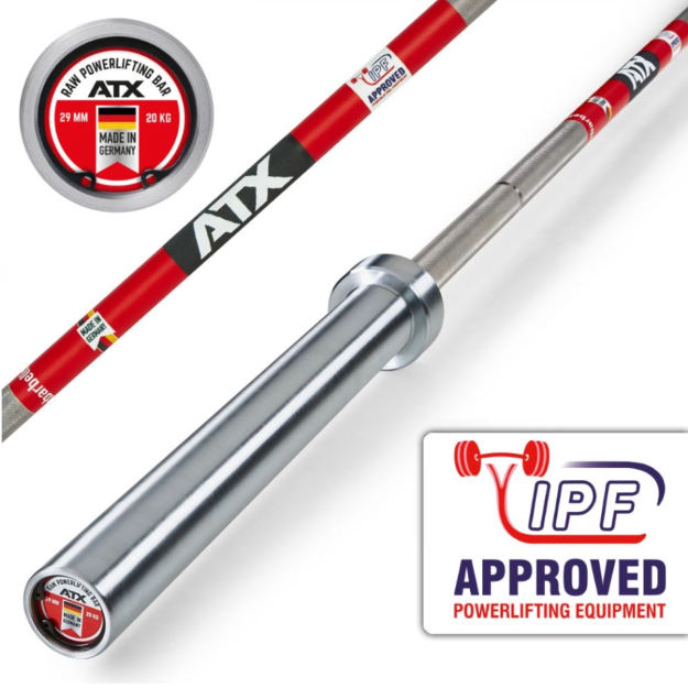 ATX® XTP® Raw Powerlifting Bar - TYP 400 - Fabricada en Alemania