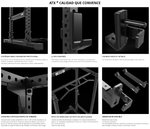 ATX® POWER RACK PRX-640 Altura 195 CM - Jaula de entrenamiento