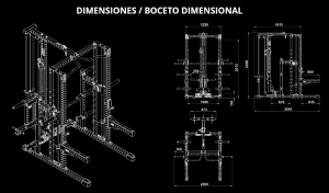 Estación completa ATX® - Multipower serie 780 con estación de poleas - carga con discos de peso Ø 50 mm