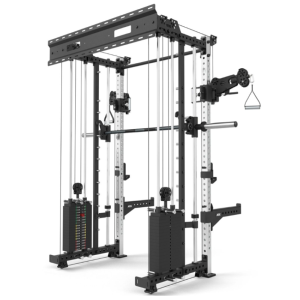 ATX® Estación de cruce de poleas con Multipower y 2 columnas de peso de 90kg - montaje en pared