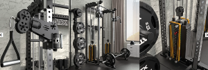 ATX® Cable Half Rack - Medio rack con cruce de poleas con 2 columnas de peso de 90 kg