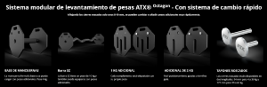 ATX® Octa-Dumbbells-Set XL - Juego de mancuernas 2 x 36kg + barra SZ + rack de almacenamiento