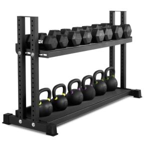 ATX® Rack de almacenamiento para mancuernas hexagonales o Kettlebells - 150 cm