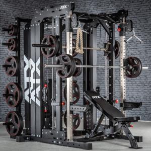 ATX® Multigimnasio profesional - Smith Cable Rack 760 - con columnas de pesos + Extensión