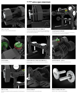 ATX® Octa-Dumbbells-Set XL - Juego de mancuernas 2 x 36kg + barra SZ + rack de almacenamiento