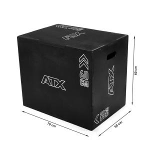 ATX® Plyobox - Cajón pliométrico negro - 50 x 60 x 70 cm