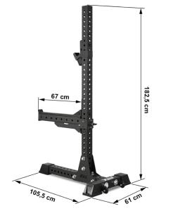 ATX® Free Stands - Serie 800 - Rack independiente y pesado que incluye ganchos en J y barras de seguridad