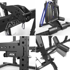 ATX® POWER RACK PRX 780 con estación de poleas PRO - con columna de pesos 125 kg