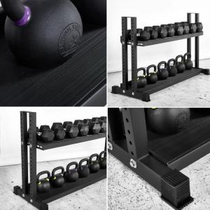 ATX® Rack de almacenamiento para mancuernas hexagonales o Kettlebells - 150 cm