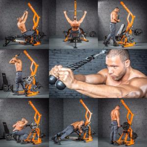 ATX® - TRIPLEX Workout Station - Multigimnasio profesional - Máquina de musculación