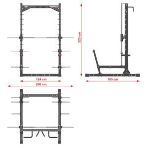 ATX® Multipower serie 700 - Máquina smith profesional con rodamientos