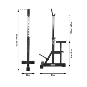 ATX® Free Stands 750 - Estante libre con barras de seguridad ajustables