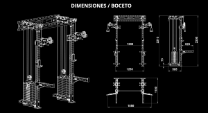 ATX® Wall Cable Half Rack - Medio rack con cruce de poleas para montaje en pared 