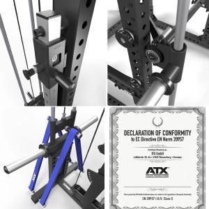 ATX® POWER RACK KPS-200 con estación de poleas PRO - carga con discos + multipower