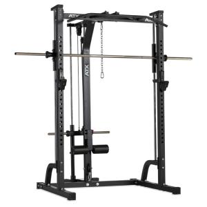 ATX® Máquina de musculación - Multipress tipo smith 30mm - con estación de poleas