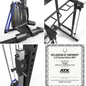 ATX® POWER RACK KPS-200 con estación de poleas PRO - columna de pesos + multipower