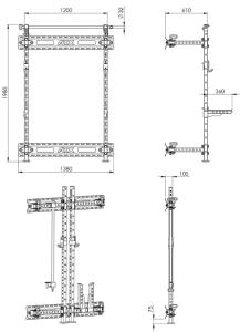 ATX® Fold Back Rack FBR- 500 - Rack Plegable de pared - Altura 198 cm