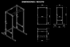ATX® POWER RACK PRX-660 Altura 215 CM - Jaula de entrenamiento