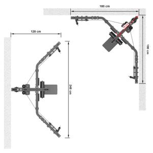 ATX® Máquina de gimnasio - estación de esquina con cruce de poleas