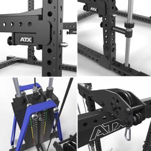 ATX® POWER RACK KPS-200 con estación de poleas PRO - columna de pesos + multipower