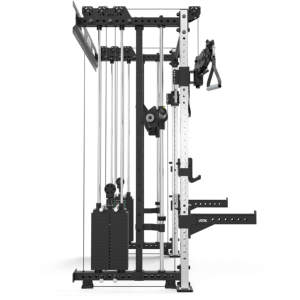 ATX® Estación de cruce de poleas con Multipower y 2 columnas de peso de 90kg - montaje en pared