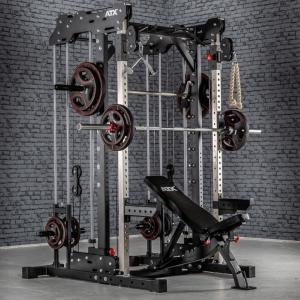 ATX® Multigimnasio profesional - Smith Cable Rack 760 - carga con discos