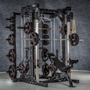 ATX® Multigimnasio profesional - Smith Cable Rack 760 - carga con discos + extensión 