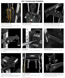 ATX® Wall Cable Half Rack - Medio rack con cruce de poleas para montaje en pared 