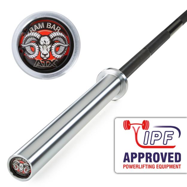 ATX® RAM BAR II, Barra powerlifting - PRO Series - óxido negro-cromo duro